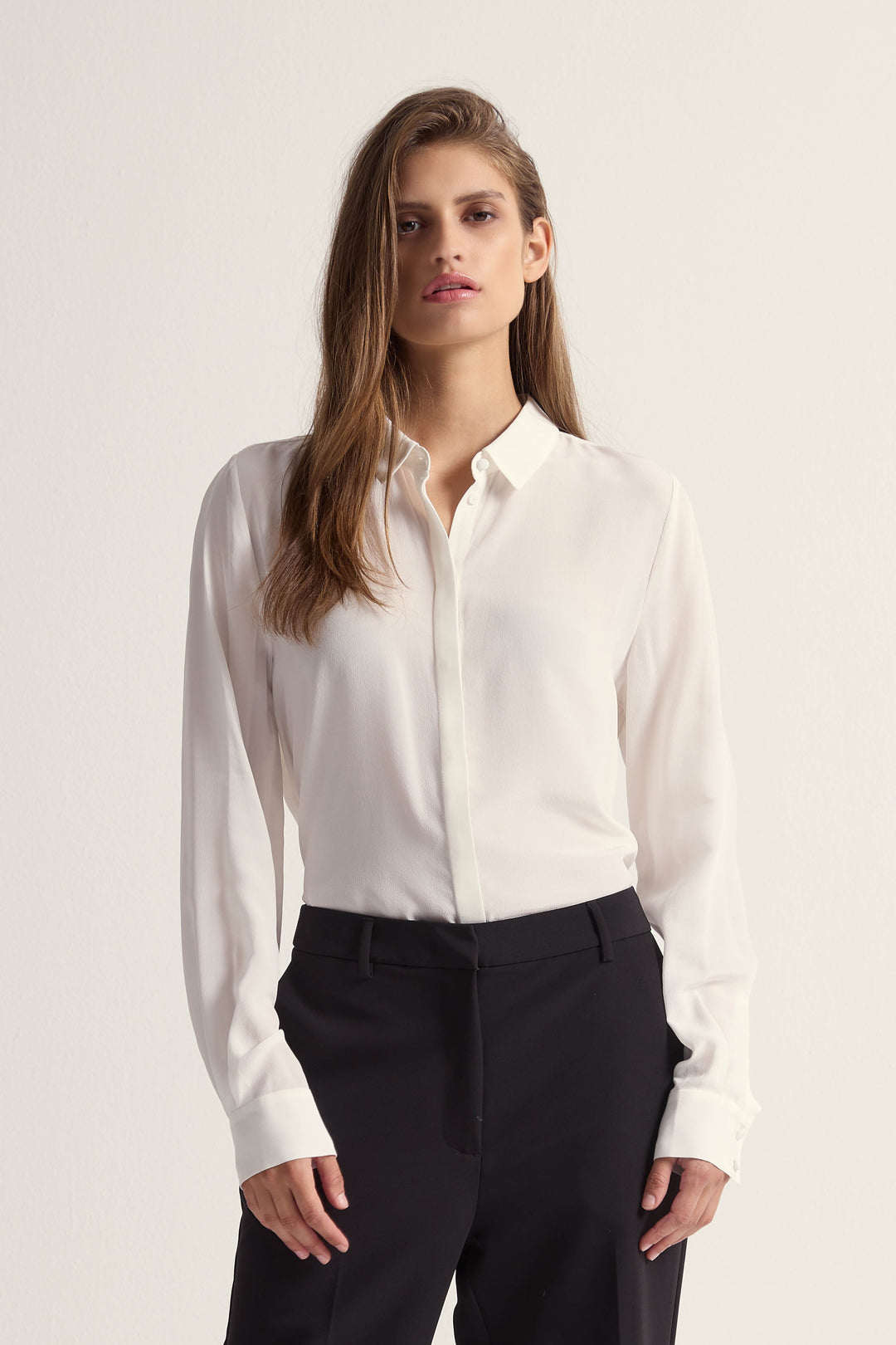 Bruuns Bazaar Women LillieBBCorinna silkshirt Shirts Snow White