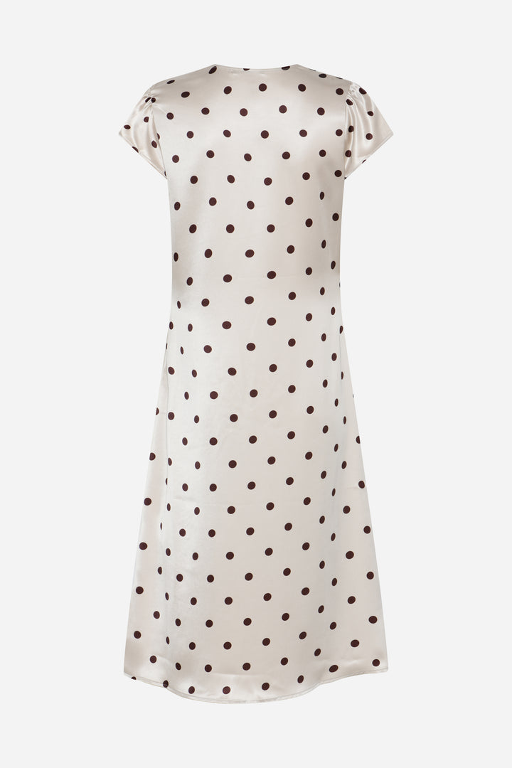 Bruuns Bazaar Women MatzaBBNeema dress Dress Beige w brown dots