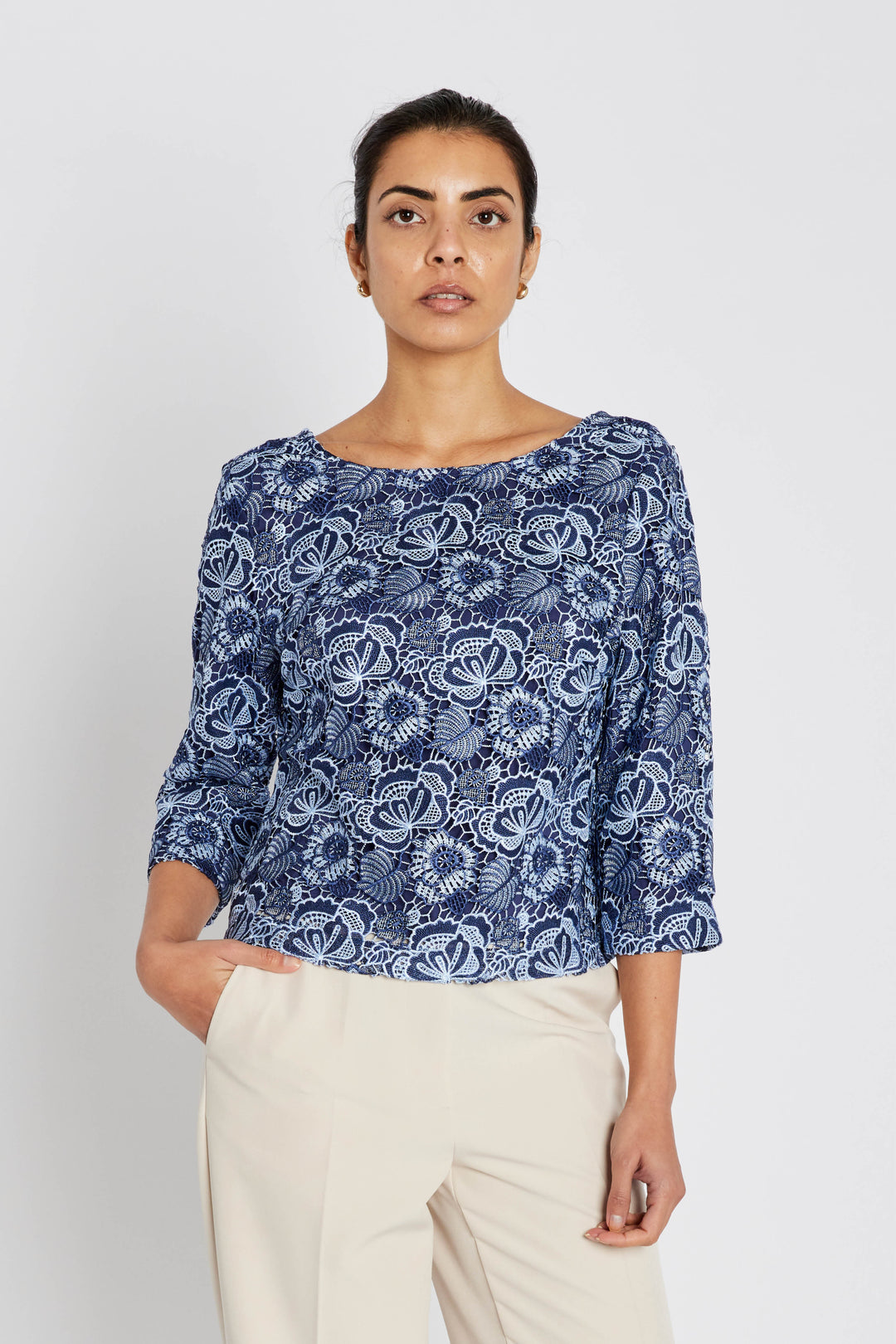 Bruuns Bazaar Women MauritiaBBIgnara blouse Blouse Blue flower