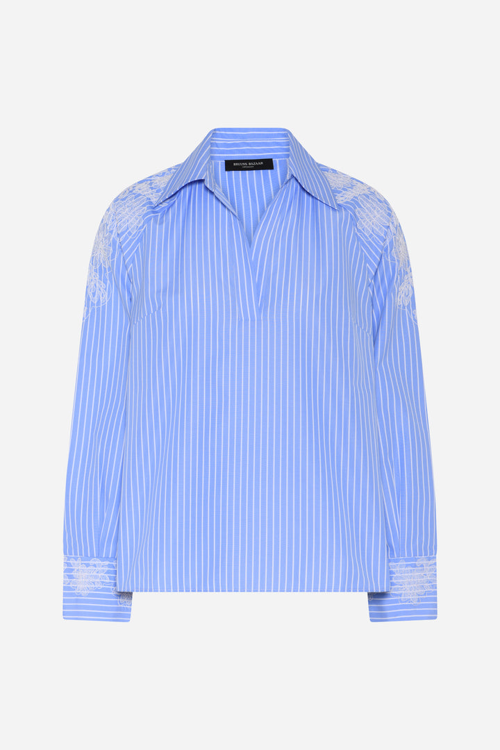 Bruuns Bazaar Women MesquiteBBKaloe blouse Blouse Blue Stripe