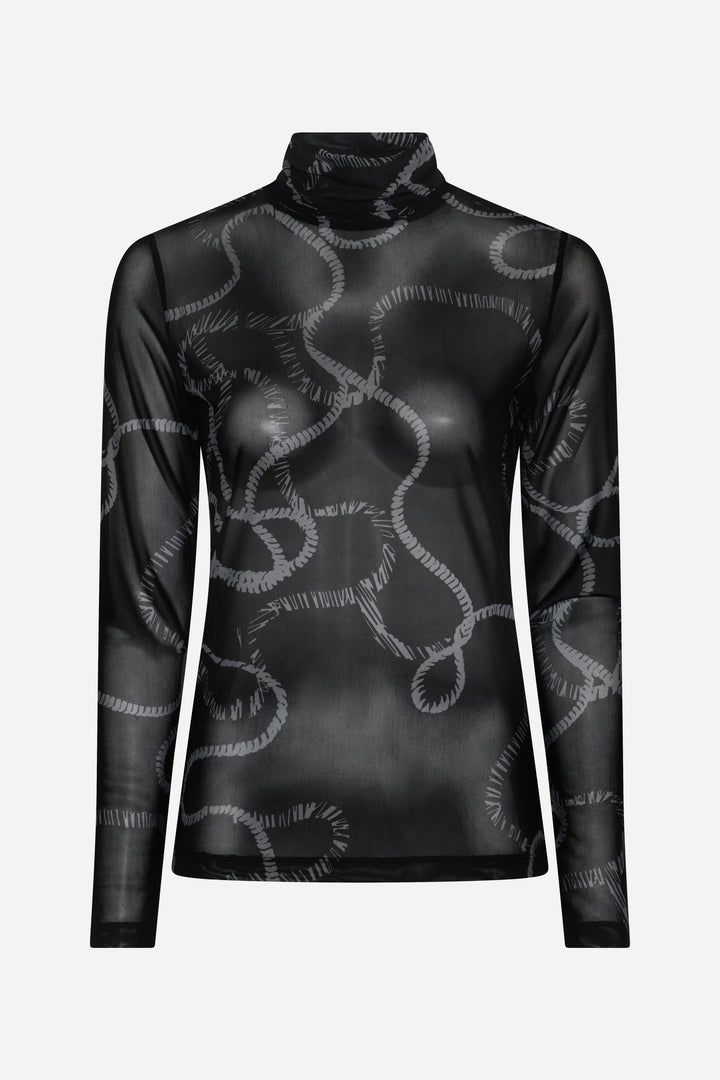 Bruuns Bazaar Women PhloxBBAstri blouse T-shirts Black robe print