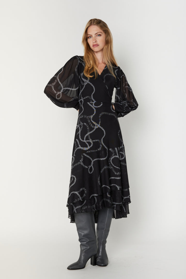Bruuns Bazaar Women PhloxBBNora dress Dress Black robe print