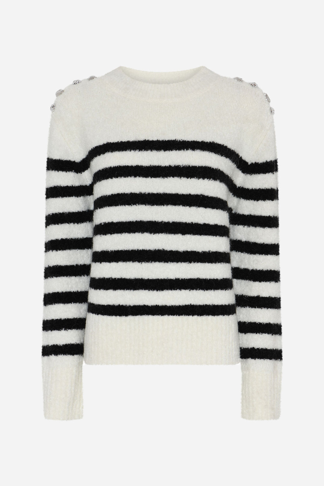 Bruuns Bazaar Women PompomBBAddie knit Knit Snow white / black