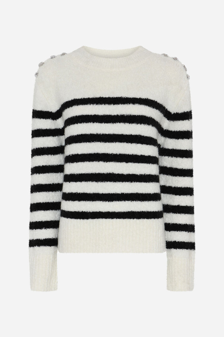 Bruuns Bazaar Women PompomBBAddie knit Knit Snow white / black