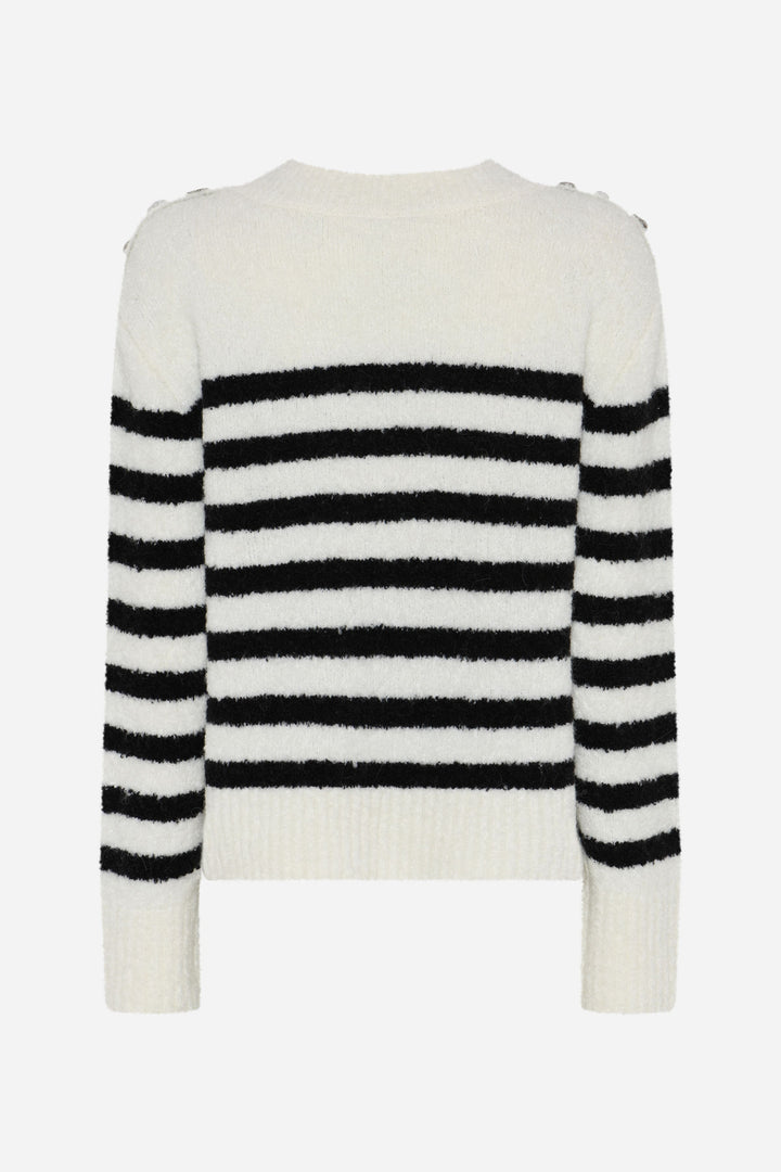 Bruuns Bazaar Women PompomBBAddie knit Knit Snow white / black