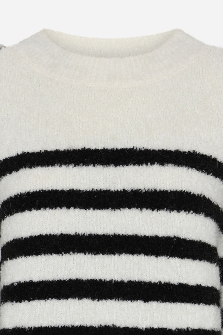 Bruuns Bazaar Women PompomBBAddie knit Knit Snow white / black