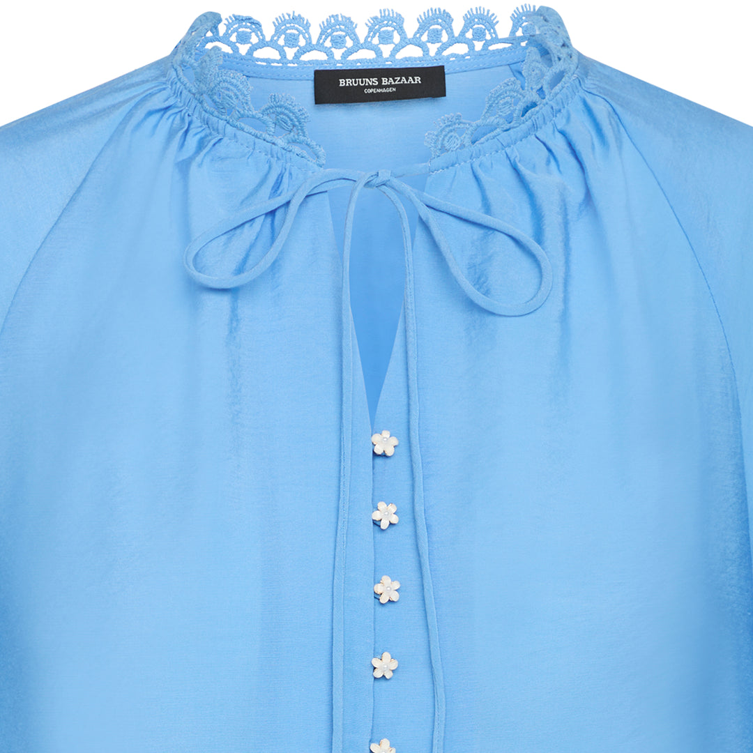 Bruuns Bazaar Women RosebayBBKarly shirt blouse Azure Blue