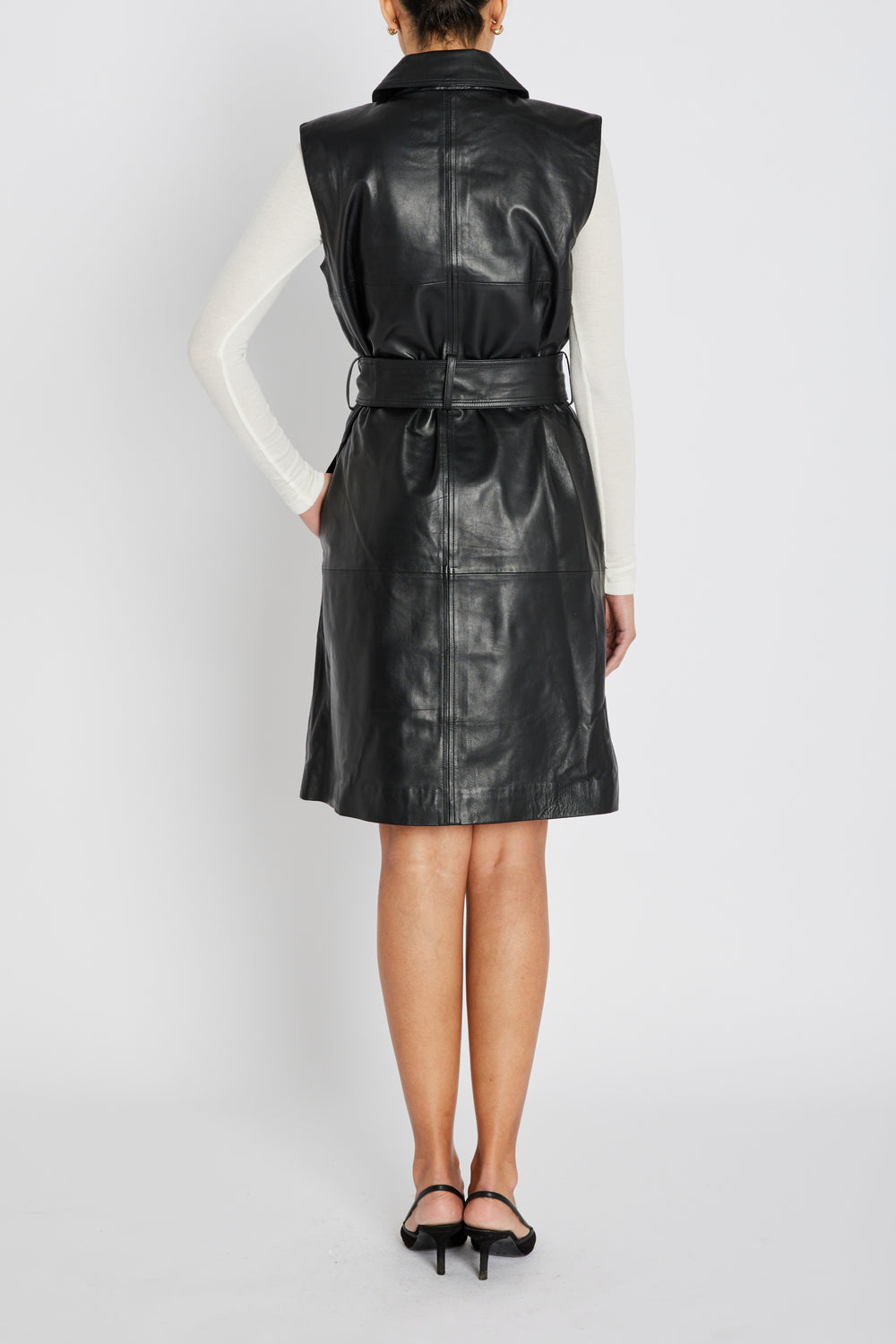 Bruuns Bazaar Women SoftBBToria Leather dress Dress Black