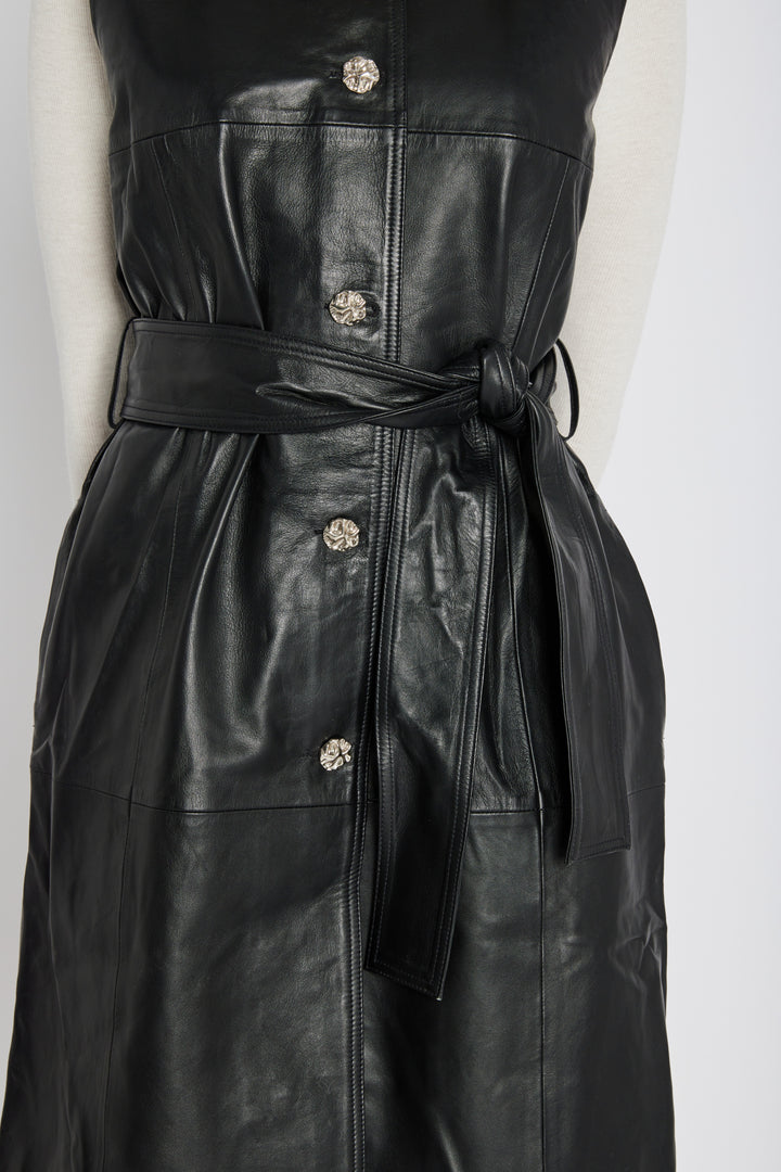 Bruuns Bazaar Women SoftBBToria Leather dress Dress Black