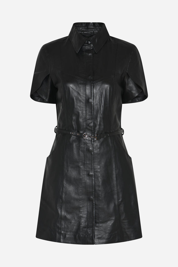 Bruuns Bazaar Women SoftBBZendianna Leather dress Dress Black
