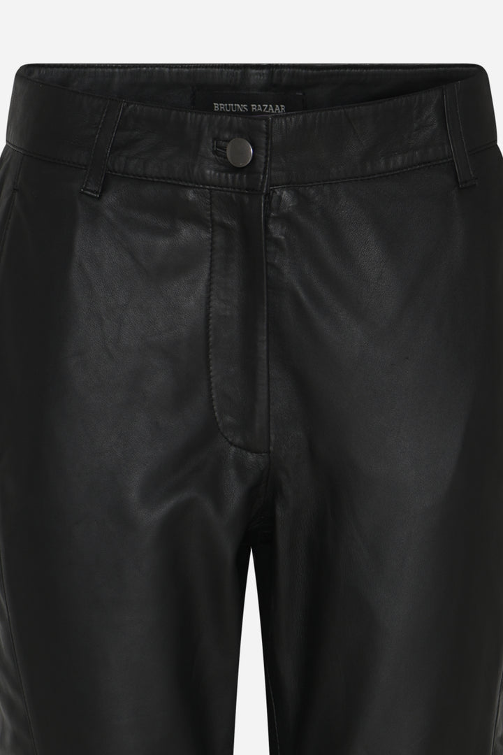 Bruuns Bazaar Women SoftiBBLiara leather pants Pants Black