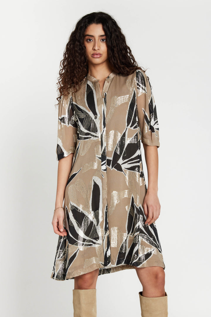 Bruuns Bazaar Women SommiBBDiega dress Dress Leaves Artwork