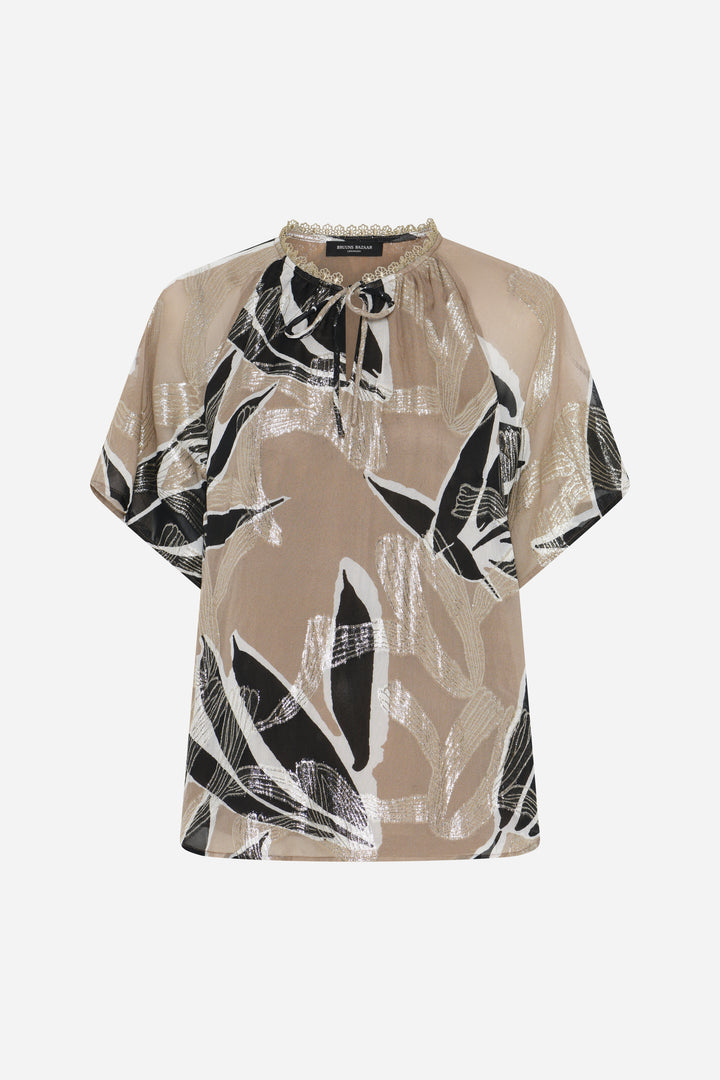 Bruuns Bazaar Women SommiBBKarly blouse Blouse Leaves Artwork