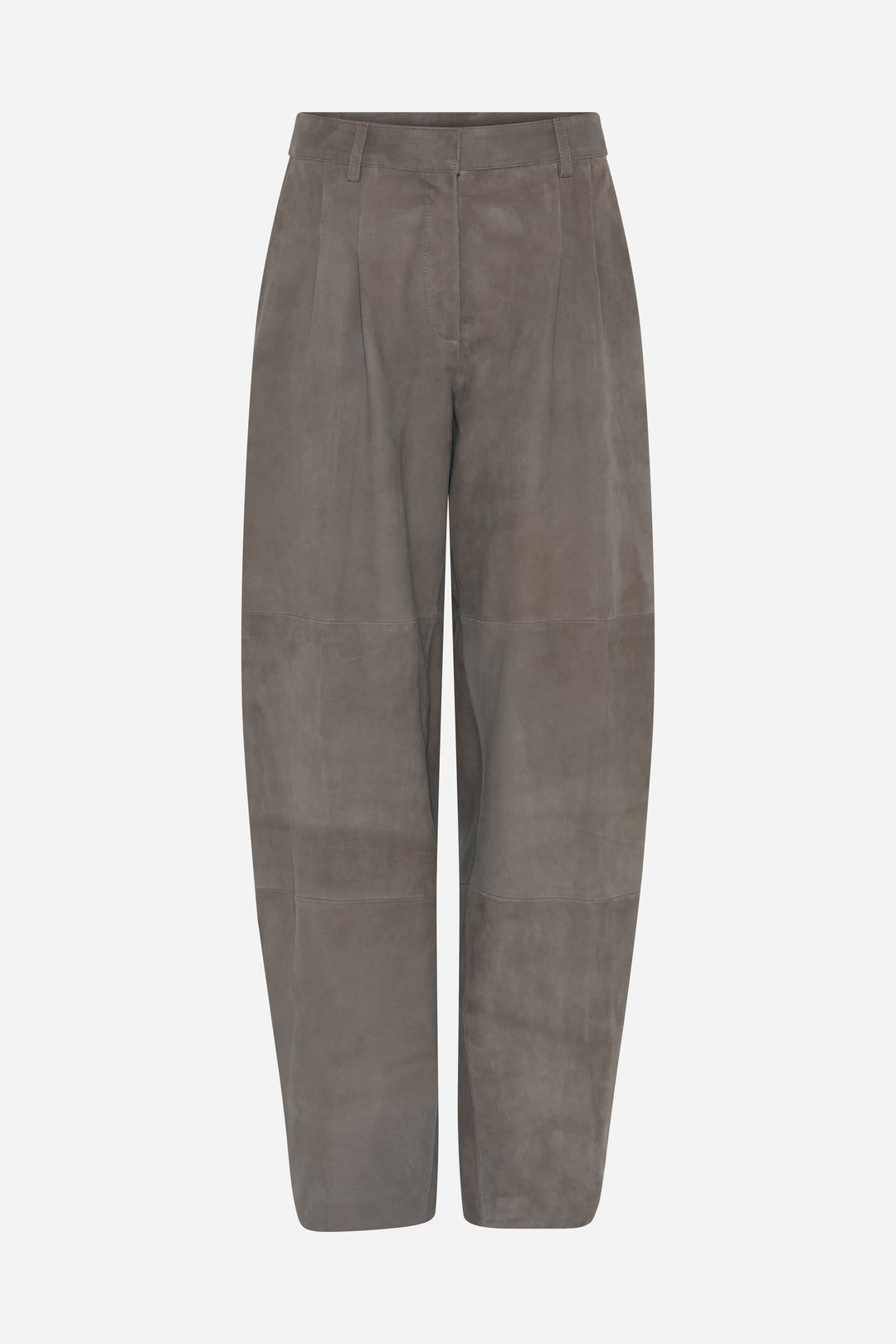 Bruuns Bazaar Women SuedaBBBarel suede pants Pants Taupe grey