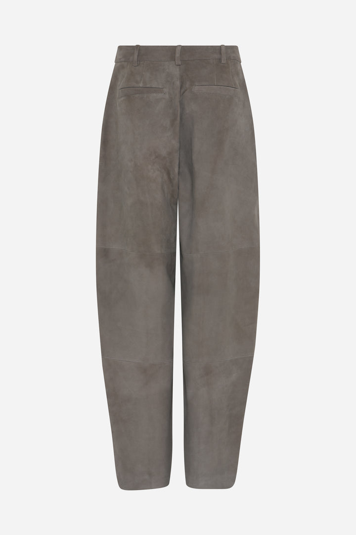 Bruuns Bazaar Women SuedaBBBarel suede pants Pants Taupe grey