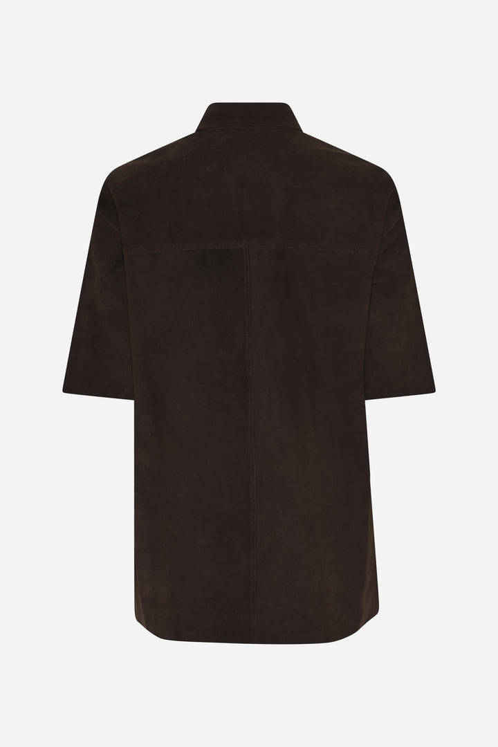 Bruuns Bazaar Women SuedaBBCastania suede shirt Shirts Dark Brown