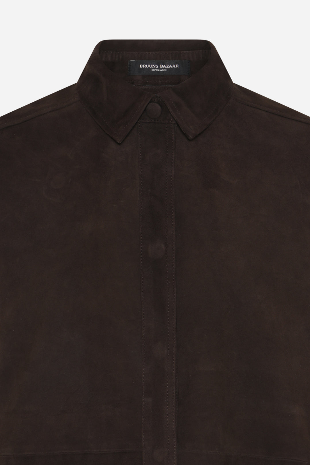 Bruuns Bazaar Women SuedaBBCastania suede shirt Shirts Dark Brown