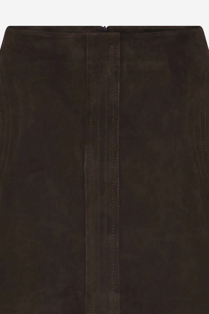 Bruuns Bazaar Women SuedaBBSianata suede skirt Skirt Dark Brown