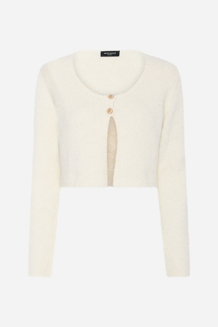Bruuns Bazaar Women SyringaBBErika knit bolero Knit Snow White