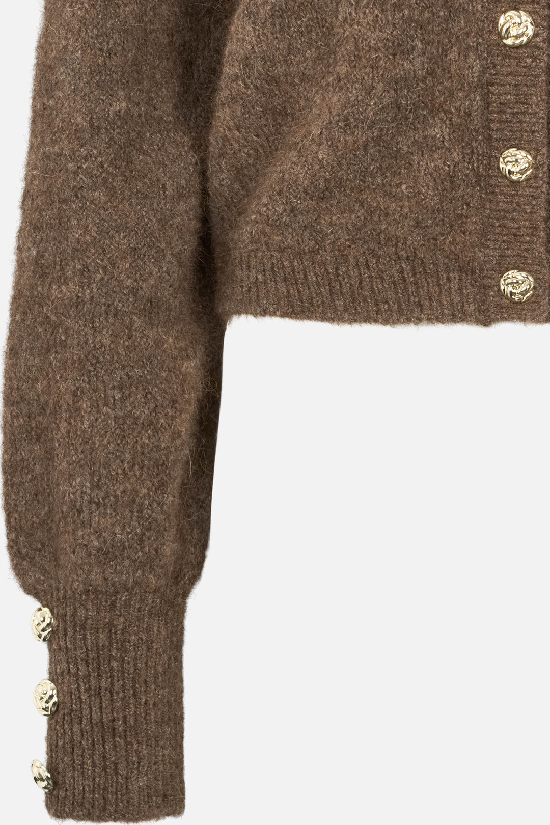 Bruuns Bazaar Women SyringabrushedBBKrista knit cardigan Knit Dark Brown