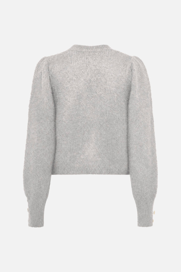 Bruuns Bazaar Women SyringabrushedBBKrista knit cardigan Knit Light grey melange