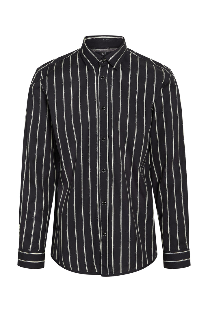 Bruuns Bazaar Men VaniBBGilly shirt Shirts Black logostripe