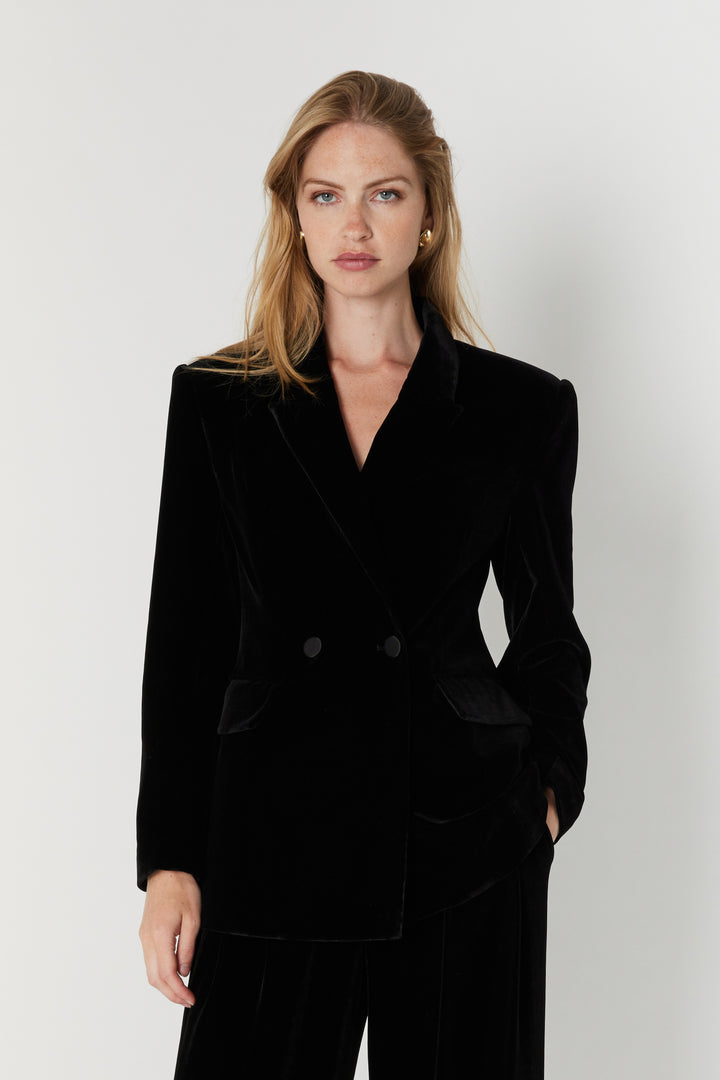 Bruuns Bazaar Women VelvetBBTuxi blazer Blazer Black