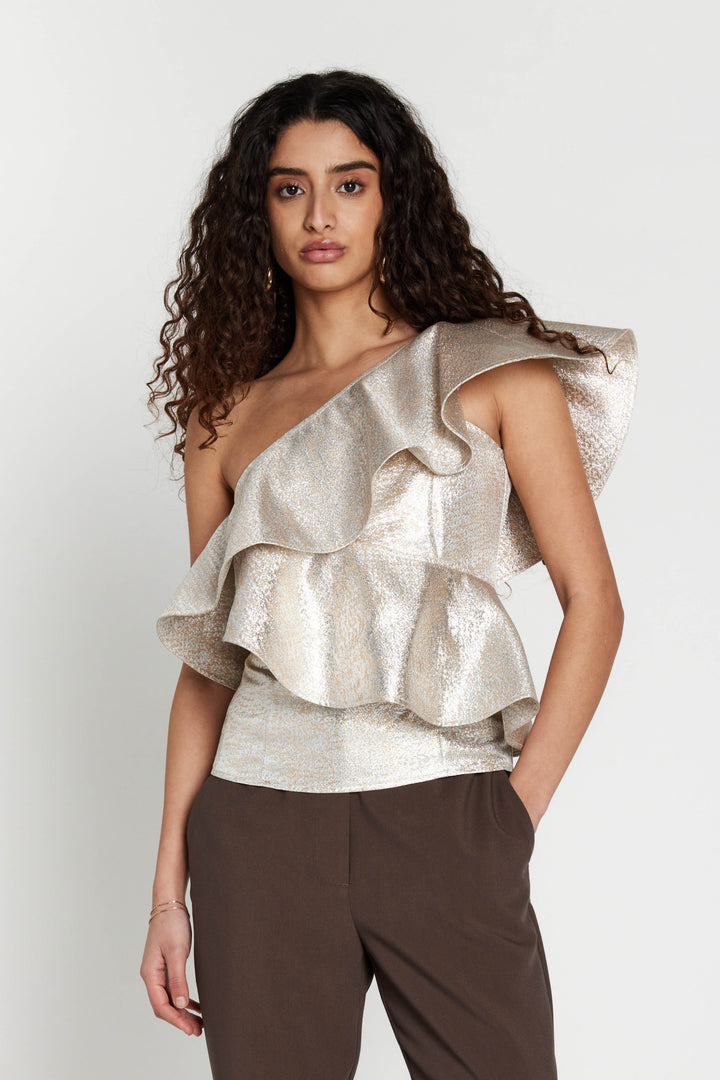 Bruuns Bazaar Women WallichiaBBOlina top Blouse Gold/Silver