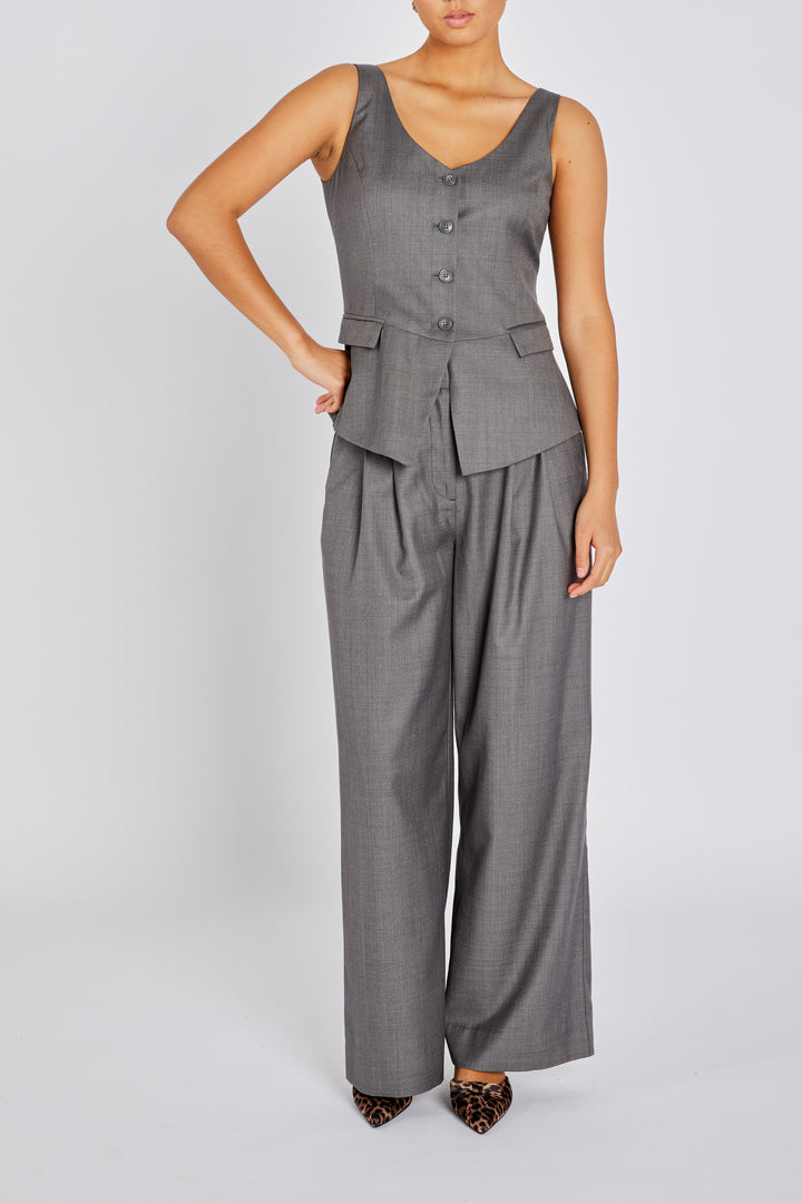 Bruuns Bazaar Women WaterlilyBBBeatus waistcoat Vest Grey Melange
